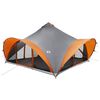 vidaXL Tipi Zelt 18.0 Personen Grau und Orange Polyester und Stahl