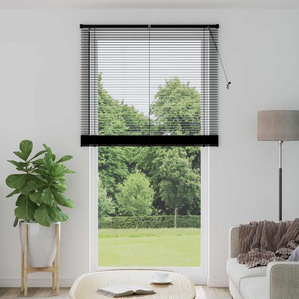 vidaXL Venetianer Jalousie Verstellbar Schwarz 213 x 110 cm PVC
