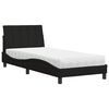 vidaXL Bett mit Matratze "Hanko" Schwarz 90x200 cm Stoff