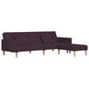 vidaXL Schlafsofa 2-Sitzer mit 2 Kissen & Hocker Lila Stoff