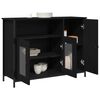 vidaXL Sideboard Schwarz Eichen-Optik 100 x 35 x 75 cm