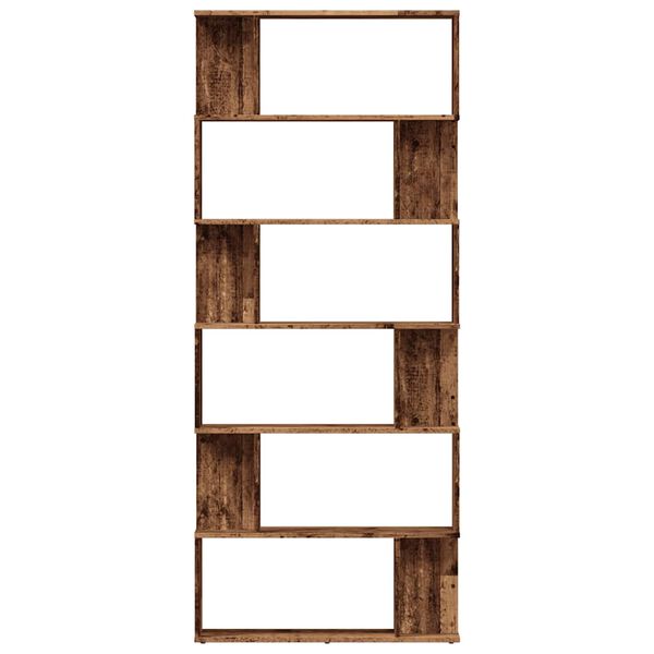 vidaXL B&uuml;cherregal Altholz-Optik 80x24x192 cm Holzwerkstoff