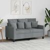 vidaXL 2-Sitzer-Sofa Hellgrau 120 cm Stoff