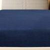 vidaXL Spannbettlaken Jersey Marineblau 180x200 cm Baumwolle