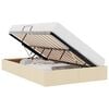 vidaXL Aufbewahrungsbett mit Matratze Creme 120 x 200 cm Stoff