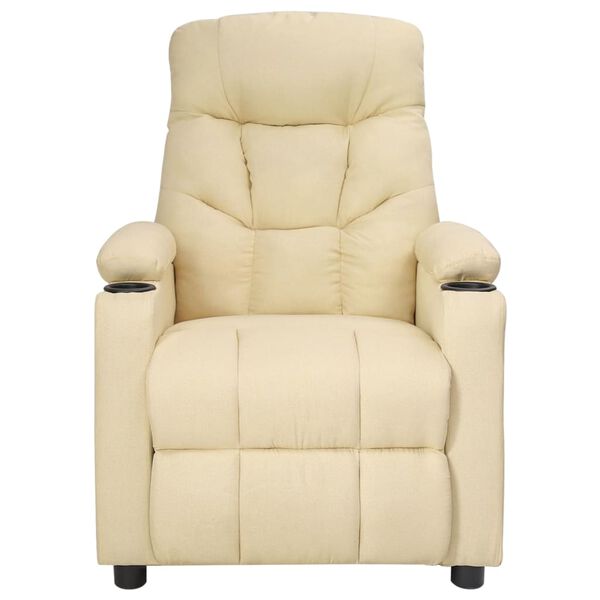 vidaXL Relaxsessel Elektrisch Creme Stoff
