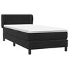 vidaXL Boxspringbett mit Matratze Schwarz 80x220 cm Samt