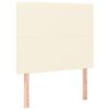 vidaXL Boxspringbett mit Matratze & LED Creme 100x200 cm Kunstleder