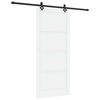 vidaXL Schiebet&uuml;r ORKDAL 93 x 211 cm Holzwerkstoff Wei&szlig; und Schwarz
