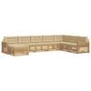 vidaXL Outdoor-Sofagarnitur 8 Stk. Wei&szlig; und Beige Massivholz Akazie