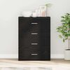 vidaXL Sideboard Schwarz Eichen-Optik 60 x 39 x 80 cm Holzwerkstoff