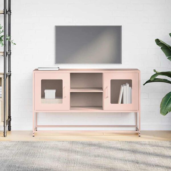 vidaXL TV-Schrank Rosa 100,5x39x60,5 cm Stahl