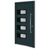 vidaXL Haust&uuml;r Anthrazit 100x200 cm Aluminium und PVC