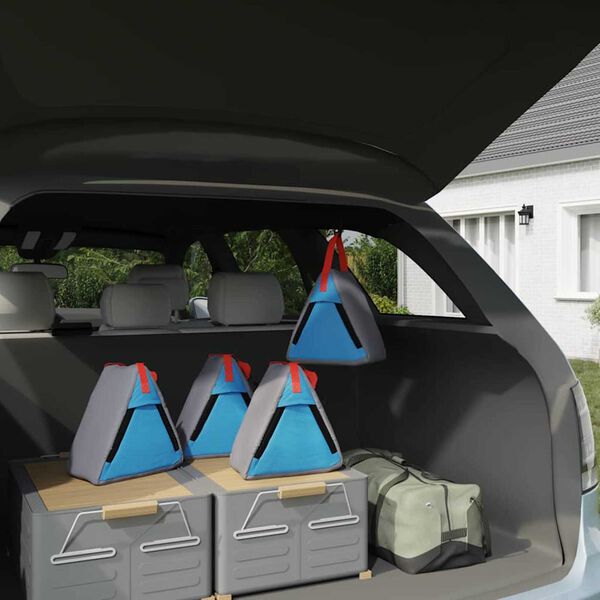 vidaXL Aufbewahrungstasche Grau Blau Rot 24 x 16 x 24 cm Oxford