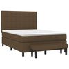 vidaXL Boxspringbett mit Matratze Dunkelbraun 140x200 cm Stoff