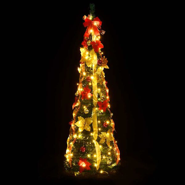 vidaXL Pop-Up-Weihnachtsbaum K&uuml;nstlich 150 LEDs Gr&uuml;n 180 cm