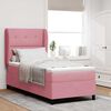 vidaXL Boxspringbett mit Matratze Rosa 200 x 90 cm Polyester