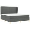 vidaXL Boxspringbett mit Matratze Dunkelgrau 90x190 cm Dunkelgrau