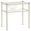 vidaXL Nachttische 2 Stk. Wei&szlig; Transparent Metall und Glas