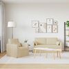 vidaXL Sofa 2 pcs Creme 158 x 78 x 80 cm Stoff
