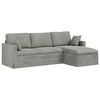 vidaXL Sofa Hellgrau Gesamtabmessungen: 228 x 134 x 80 cm (B x T x H)