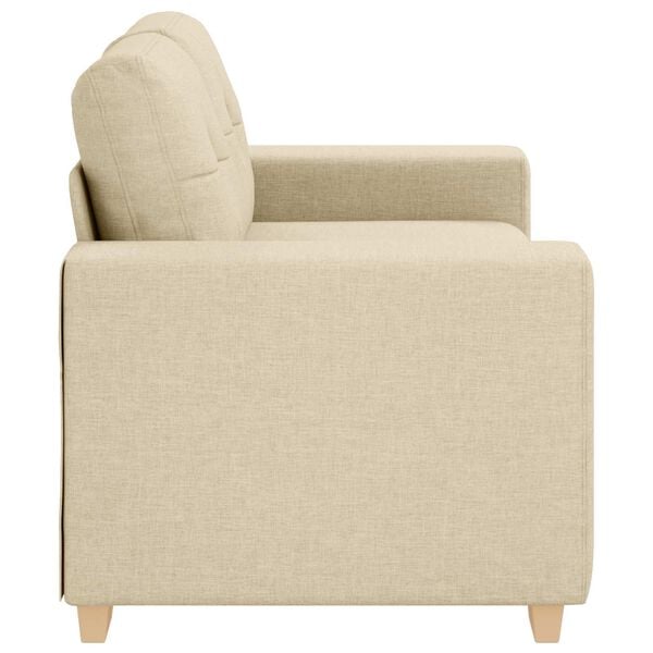 vidaXL Zweisitzer-Sofa Creme 120 cm Stoff