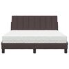 vidaXL Bett mit Matratze "Hanko" Dunkelbraun 120x200 cm Stoff