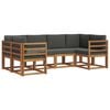 vidaXL Outdoor-Sofagarnitur 6 stk. 6-Sitzer Natur und Anthrazit