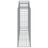 vidaXL Gabionen mit Hochbogen 25 Stk 300x50x140/160cm Verzinktes Eisen