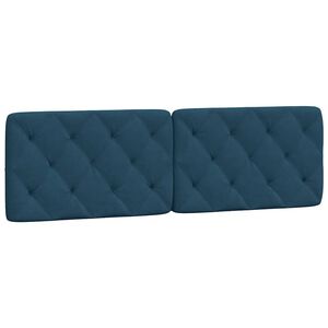 vidaXL Kopfteil-Kissen Blau 160 cm Samt