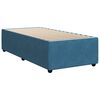 vidaXL Boxspringbett mit Matratze Dunkelblau 80x200 cm Samt