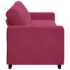 vidaXL 3-Sitzer-Sofa Weinrot 180 cm Samt