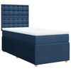 vidaXL Boxspringbett mit Matratze Blau 100x200 cm Stoff