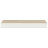 vidaXL Schweberegal Eichenoptik und Wei&szlig; 40x23x3,8 cm MDF