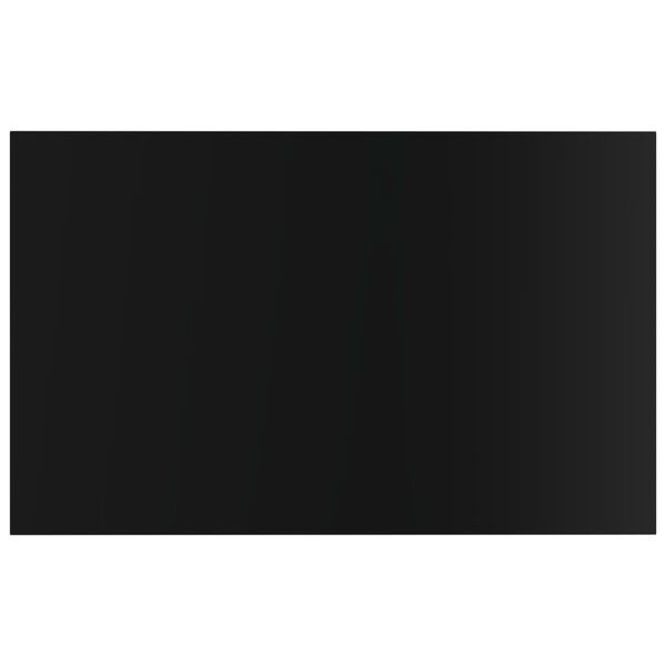 vidaXL B&uuml;cherregal-Bretter 4 Stk. Hochglanz-Schwarz 80x50x1,5 cm