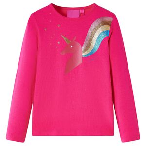 vidaXL Kinder-Langarmshirt Knallrosa 104