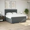 vidaXL Boxspringbett mit Matratze Dunkelgrau 180x200 cm Stoff