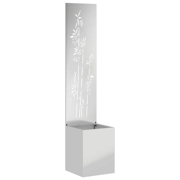 vidaXL Garten Sichtschutz-Leinwand Silber 32 x 150 cm Verzinkter Stahl