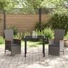vidaXL Garten Essgruppe mit Kissen 5 pcs Grau Poly Rattan