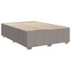 vidaXL Boxspringbett mit Matratze Taupe 160x200 cm Stoff
