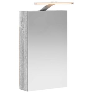 vidaXL Badezimmerspiegelschrank Graues Sonoma 30 x 10,5 x 50 cm