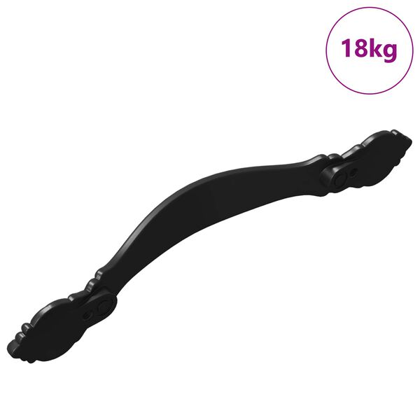 vidaXL Griff 968 pcs Schwarz Zinklegierung