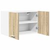 vidaXL H&auml;ngeschrank 2 pcs Sonoma-Eiche und Wei&szlig; 60 x 31 x 40 cm