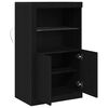 vidaXL LED-Sideboard Schwarz Eichen-Optik 60,5 x 37 x 100 cm