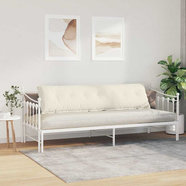 vidaXL R&uuml;ckenkissen Creme 200 x 50 cm Cordstoff