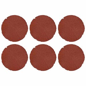 vidaXL Trittsteine 6 pcs Rot &Oslash; 45 x 1,8 cm Gummi