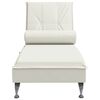 vidaXL Massage-Chaiselongue mit Nackenrolle Creme Samt