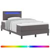 vidaXL Boxspringbett mit Matratze Grau 120 x 190 cm Kunstleder