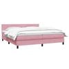 vidaXL Boxspringbett mit Matratze Rosa 180x210 cm Samt