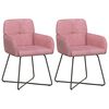 vidaXL Esszimmerst&uuml;hle 2 Stk. Samt Rosa 59 x 56,5 x 86 cm
